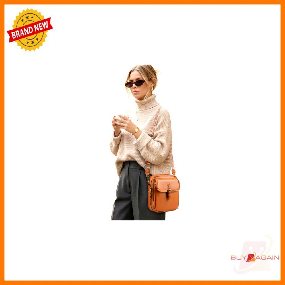 Vegan Leather Crossbody Bag with Card Slots, Adjustable Strap, Anti-Theft - Picture 7 of 7